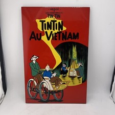 Jolie  Plaque bois Laqué HERGE TINTIN AU VIETMAN (30 x 20 cm)
