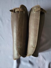 Antique Pair of Leather Militaria Horse Riding Gaiters Antique Leggings