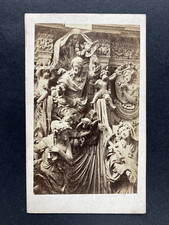 Belgium, Antwerp, St. Paul's Church, Detail of a Confessional, Vintage CDV