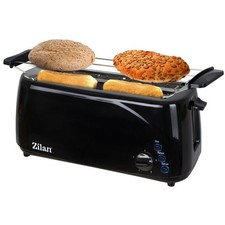 Toaster long slot 4 slices Toaster XXL Toaster Crumb Tray Black