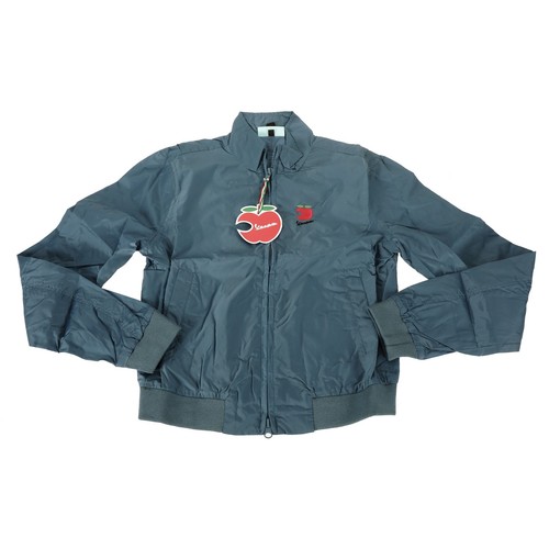 Vespa blue nylon bomber zip - vespa,