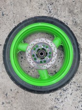 91 92 Kawasaki Ninja ZX7R ZX750 REAR WHEEL RIM W BRAKE DISC ROTOR ZX7 