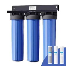 Waterdrop 3-Stage Whole House Water Filter System,Reduce Lead,Chlorine,Odor