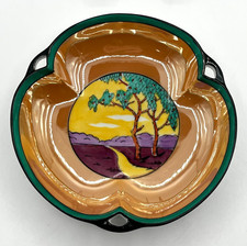 Vintage Noritake Art Deco Purple Haze Lustre Porcelain Serving Dish 1920's 7"