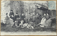 Rare Carte Postale Famille