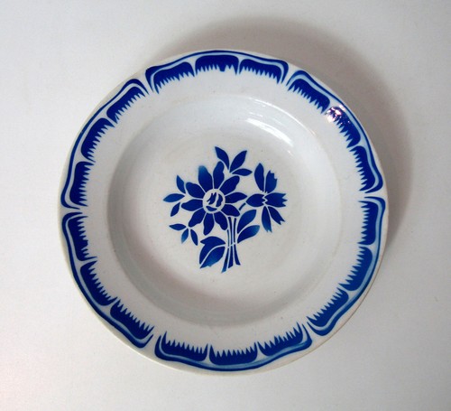 Ancien plat rond creux - ancien,
