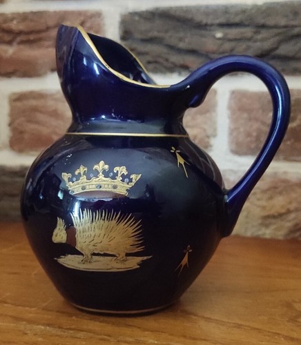 Pichet faïence bleu - bleu, tours