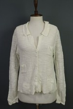 Aventures des Toiles White Knit Blazer Cardigan Jacket Size 42