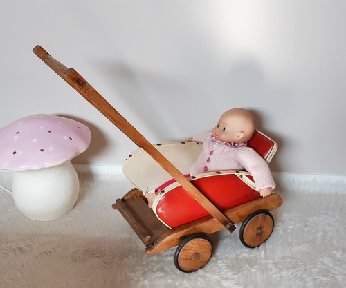Poussette vintage bois - poussette, en