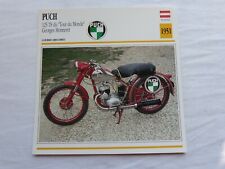 Fiche Photo Moto : PUCH 125 TS du " tour du monde " Georges Monneret 1951