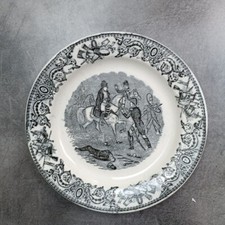 Assiette 24 cm Ancienne Manufacture Impériale Royale Lecat Mouzin déco NAPOLEON 