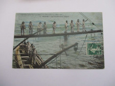 Old postcard navy les hommes au tangon