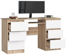 Bureau Table d'ordinateur avec 6 tiroirs et un extensible BEAUCOUP DE COULEURS !
