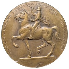 Médaille bronze " BELGIQUE : Exposition Universelle BRUXELLES 1910 " DEVREESE