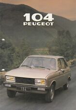 PEUGEOT 104 Kleinwagen Youngtimer GL SL 6 Prospekt Brochure 1979 AK