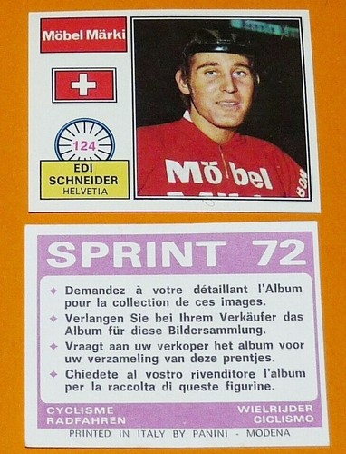 Panini sprint cyclisme 1972 - sprint, 72