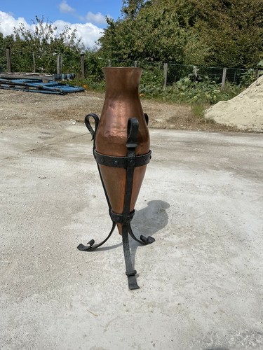 Grand vase fer forgé et - grand, en