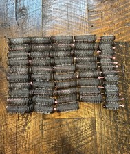 53 Vintage Wire Brush Hair Rollers - 39 One Size & 14 Smaller Size + Pink Pins