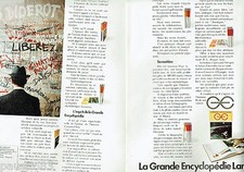 ADVERTISING 115 1971 LAROUSSE la Grande encyclopédie (2p)