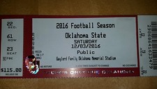 2016 OU Oklahoma Sooners vs osu Collectible Ticket Stub - Big 12 Championship 
