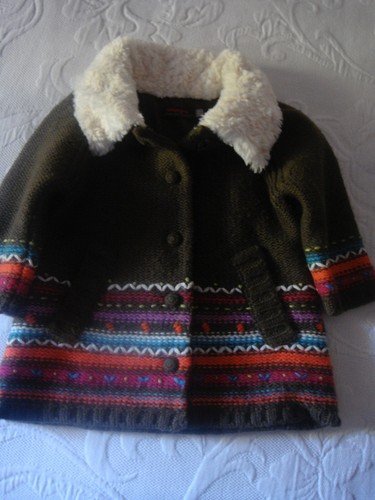 Manteau tricot fille mois - tricot, 12