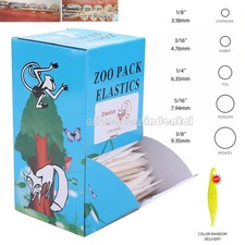 15 Sizes Dental Orthodontic Rubber Bands Elastics Latex Braces 3.5/5.0/6.5Oz