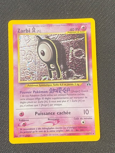 Carte pokémon zarbi 75 - pokémon, 14/75