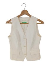 UNITED COLORS OF BENETTON Gilet tricoté Dames Gilet T EU 36 blanc cassé