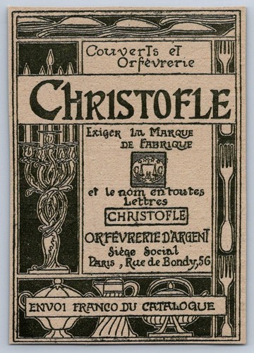 1884 orfèvrerie christofle - orfèvrerie,