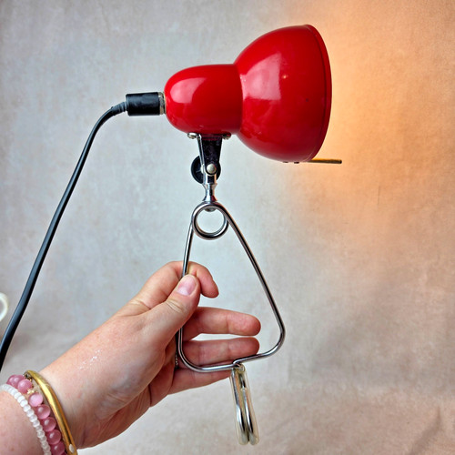 Lampe cocotte pince rouge - pince,