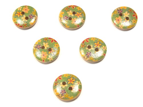 Lot boutons bois rond - lot,