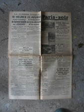 ++"527.16" OLD NEWSPAPER "PARIS SOIR" TUESDAY, SEPTEMBER 12, 1940