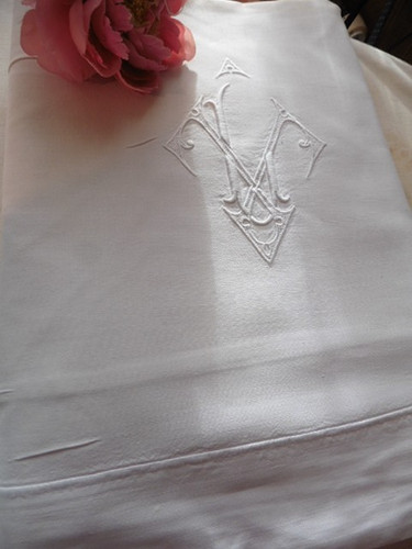 Ancien drap coton - ancien,