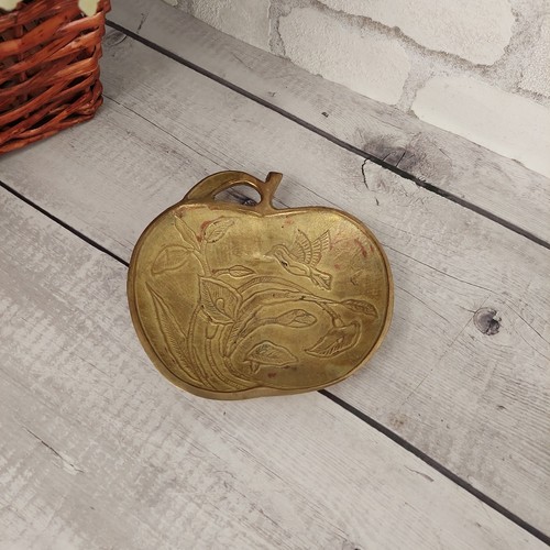Vintage solid bronze apple cup - solid,