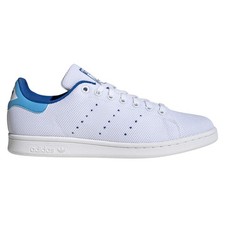 Adidas Originaux HOMME Stan Smith Baskets Chaussures Blanc Bleu Rétro Neuf