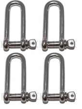 Manille Longue Ø 5mm Libre Longueur 50mm ( Lot de 4 ) inox A4