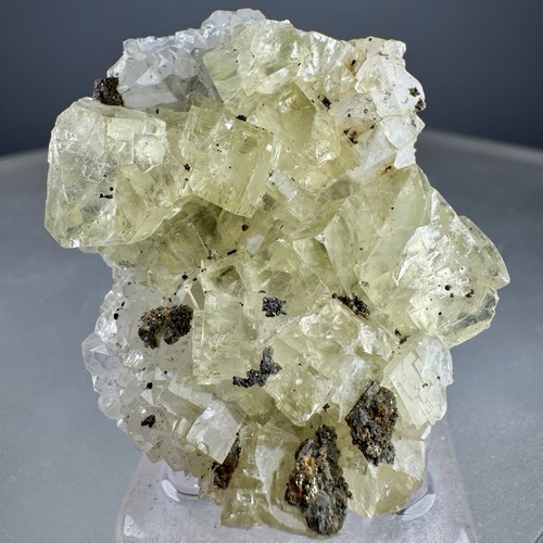 Nice yellow fluorite crystals - yellow,