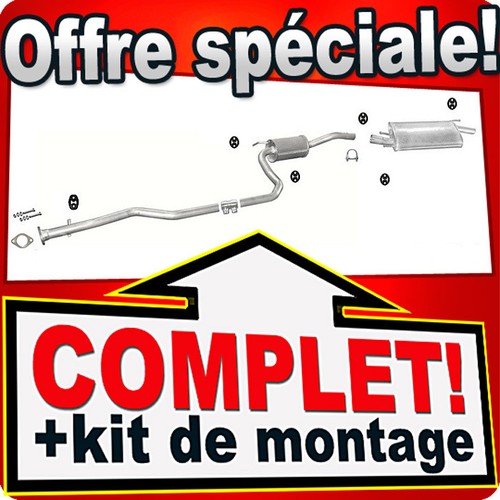 Ligne pot échappement - d'échappement, pour