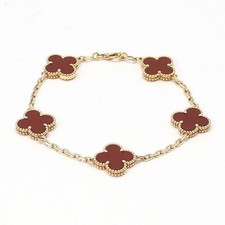 Van Cleef & Arpels Bracelet Alhambra 5 Motifs en Cornaline Vintage 147923950
