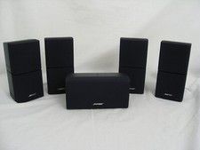 5x Bose Double Cube Speakers (Black) Includes Center Speaker! V25 38 28 II 