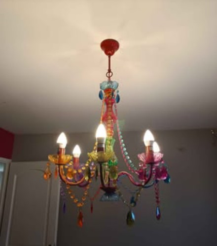 Lustre pampilles multicolore - pampilles,