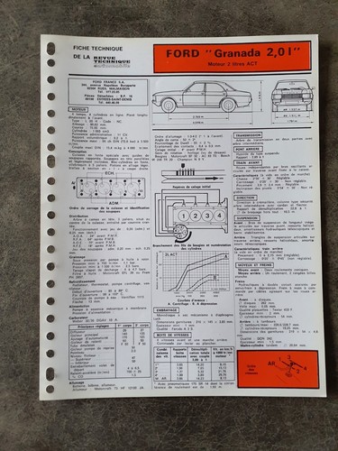 Fiche technique automobile - technique,