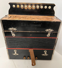 Accordéon bouton ancien E. & L. Minarski Hamburg - pour pièces ou réparation