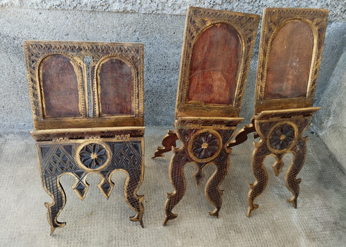 Lot rahle porte coran - 3, bois
