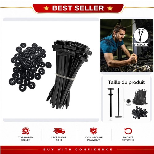 Attaches câbles nylon - 50,