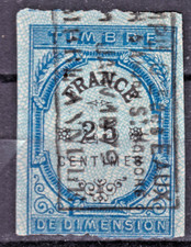 TIMBRE FISCAL FRANCE DIMENSION 25C.-OBL..TB-VOIR SCAN-