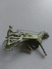 OLD BRASS TOY? CAVALIER JOCKEY HORSE