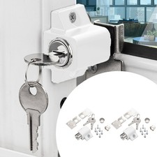 Lot de 2 serrures de porte de terrasse en PVC serrures de fenêtre coulissantes