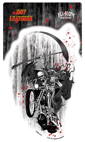 Autocollant biker grim - autocollant,