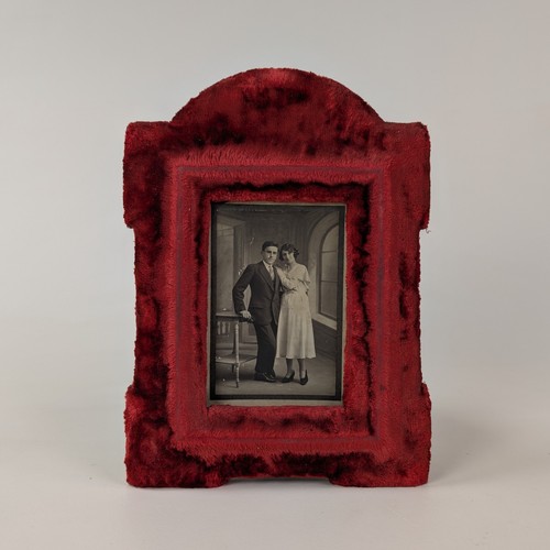 Cadre photo ancien velours - cadre,